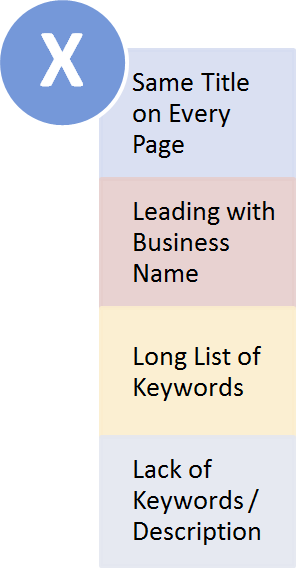 Common title tag mistakes.