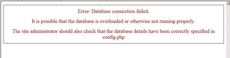 Error: Database connection fail
