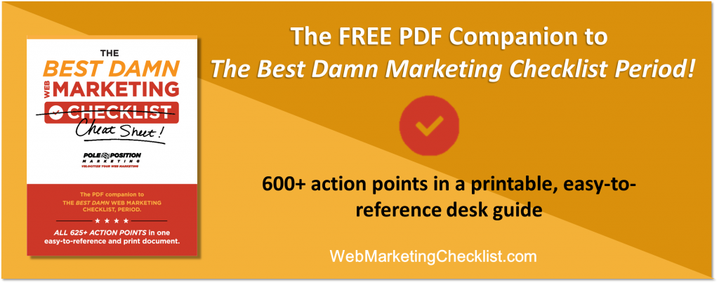 web marketing cheat sheet