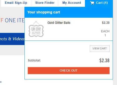 checkout button in mini cart