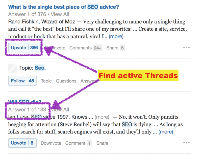 Selecting Quora questions to answer