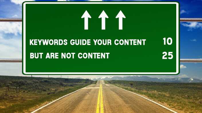 Using keywords in content