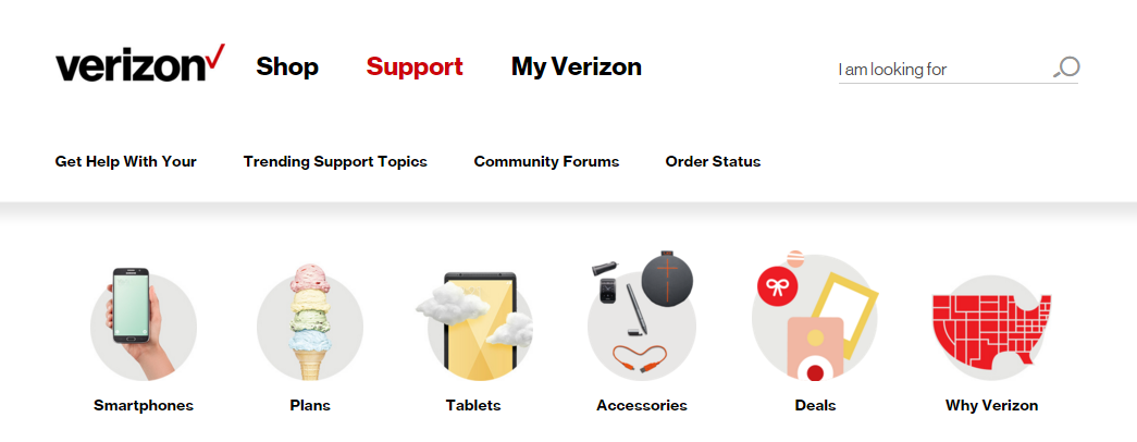 Verizon Home Page