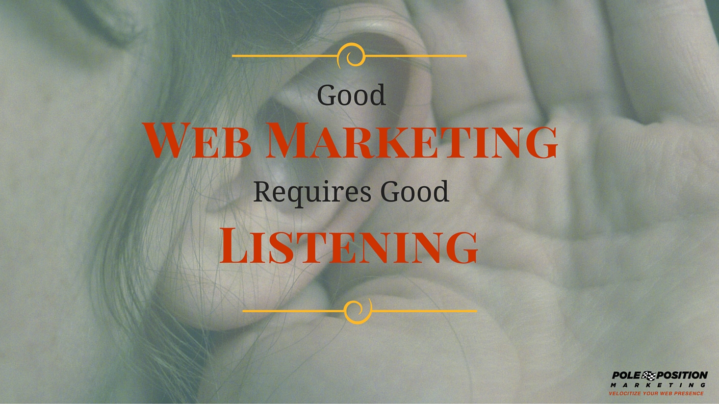 Listening in web marketing