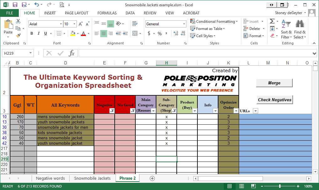 The Ultimate Keyword Sorting Spreadsheet Pole Position Marketing