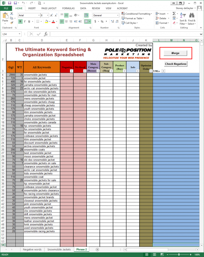 The Ultimate Keyword Sorting Spreadsheet Pole Position Marketing