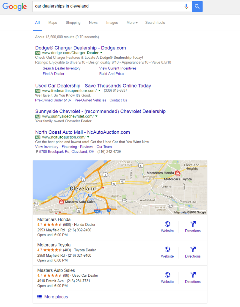Local Business in Search Results