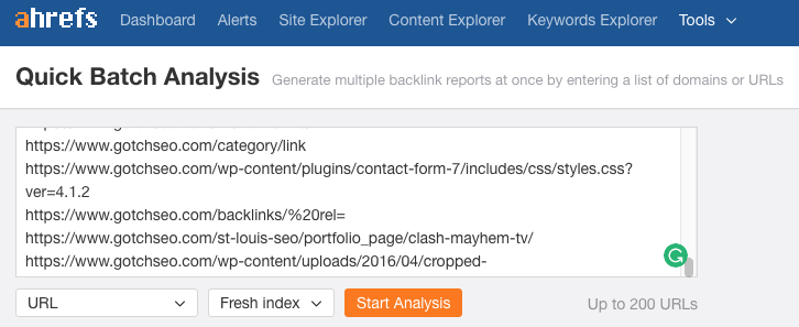 how to run 404 pages through ahrefs