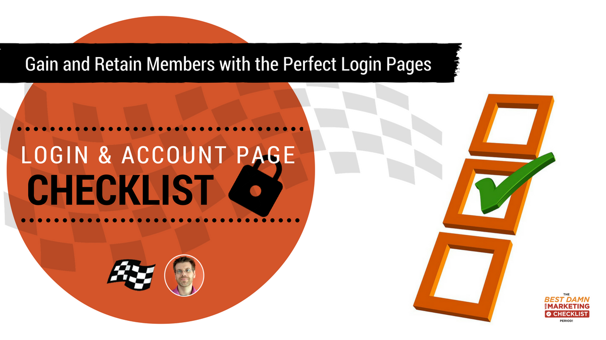 login and account pages checklist