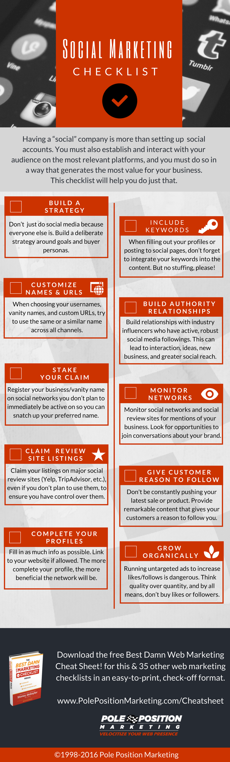 social marketing checklist