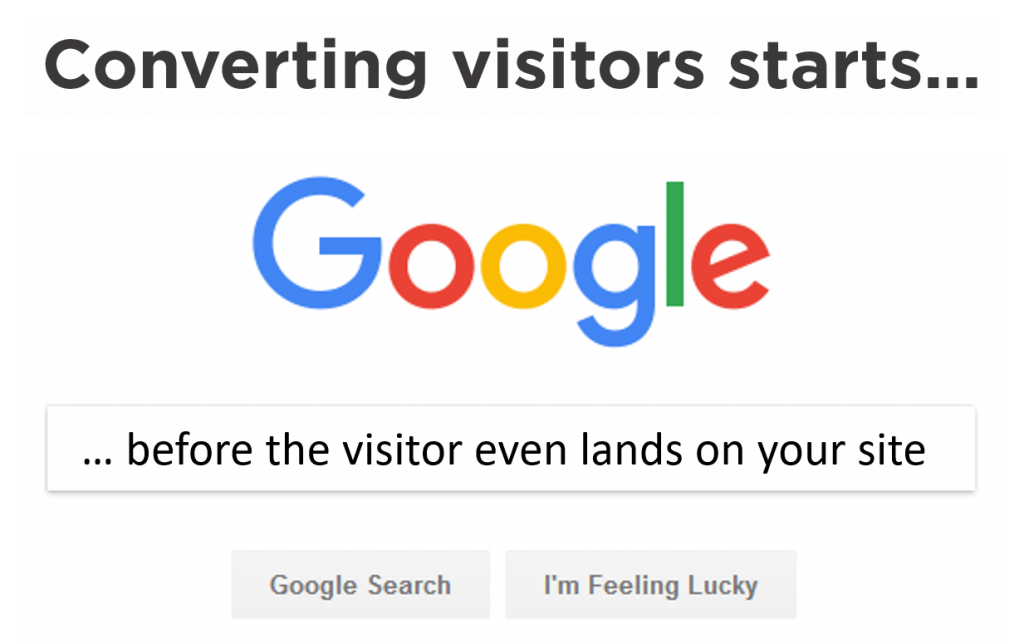converting visitors starts before they land on your site