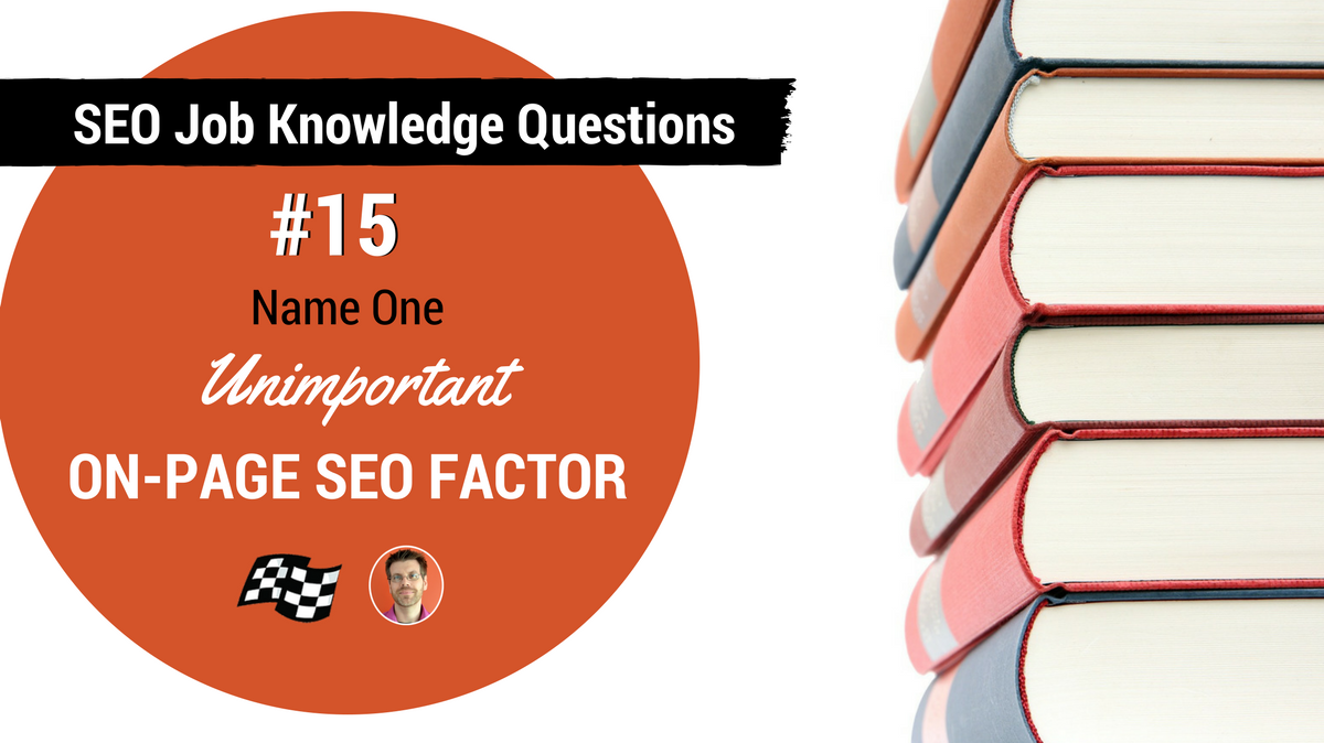 unimportant on-page seo factors