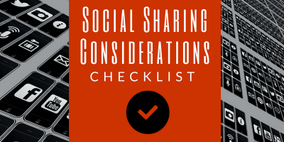 Social sharing considerations checklist