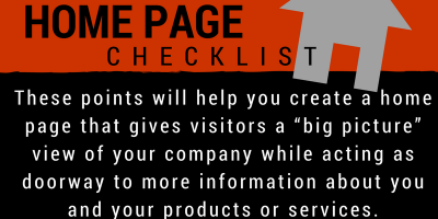 home page checklist infographic