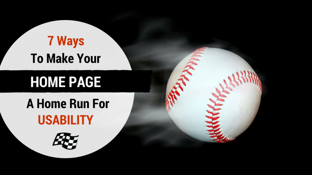 home page usability
