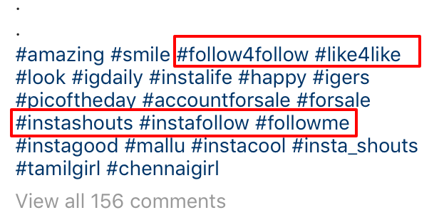 fake influencer hashtags